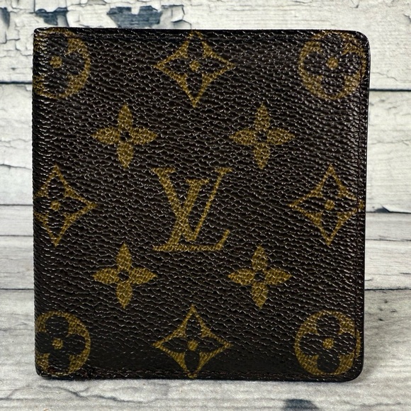 Louis Vuitton Men’s fold Wallet Brown Monogram Canvas Leather - Picture 1 of 14